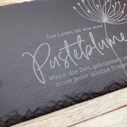 Gedenkplatte für Grab | Steinplatte mit Gravur | Stein für Grabschmuck | Grabdekoration aus Naturstein