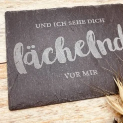 Gedenkplatte für Grab | Steinplatte mit Gravur | Stein für Grabschmuck | Grabdekoration aus Naturstein