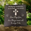 Gedenktafel/ Grabschmuck aus Schiefer, Kreuz, Personalisiert