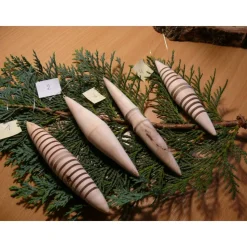 gedrechselter Holzbaumschmuck Weihnachtsdeko Weihnachtsbaumschmuck