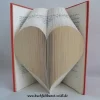 gefaltetes Buch "Herz" als Geschenk, z.B. für Hochzeit / Jahrestag / Valentinstag / Geburtstag / Weihnachten
