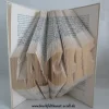 gefaltetes Buch "LACHE" als Geschenk, z.B. für Geburtstag / Weihnachten, oder als Dekoration im eigenen Zuhause