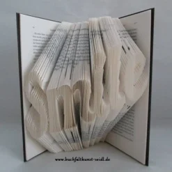 gefaltetes Buch "Smile" als Geschenk, z.B. für Geburtstag / Weihnachten, oder als Dekoration im eigenen Zuhause
