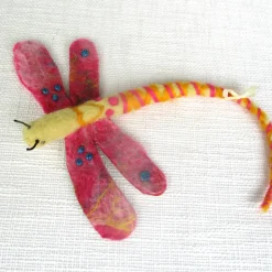 gefilzte Libelle FIlzblumen Dekoration Schultüte