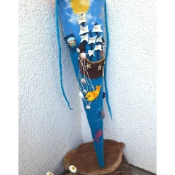 gefilzte Schultüte mit Piratenschiff und Seeräuber