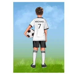 gefüllte Federmappe mit Name und Rückennummer auf Fußballer personalisiert