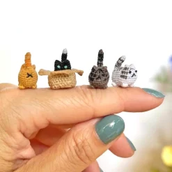 Gehäkelte Mini Katze - Perfektes Geschenk für Katzenbesitzer und Katzenliebhaber