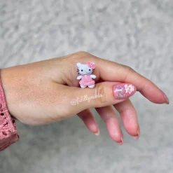 Gehäkelte Mini Kawaii Kitty (microcrochet)