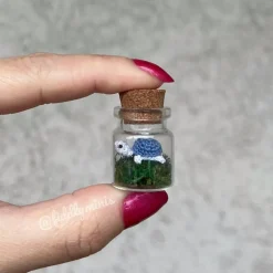 Gehäkelte Mini Schildkröte (microcrochet)