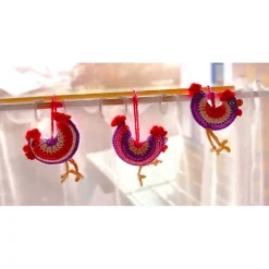Gehäkelte Osterdeko Huhn im 3 er Set Frühlingsdeko