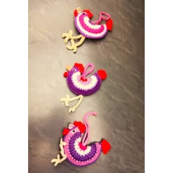 Gehäkelte Osterdeko Huhn im 3 er Set Frühlingsdeko