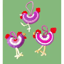 Gehäkelte Osterdeko Huhn im 3 er Set Frühlingsdeko