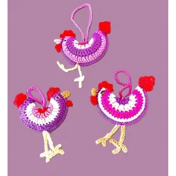 Gehäkelte Osterdeko Huhn im 3 er Set Frühlingsdeko