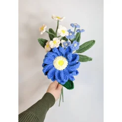 gehäkelter Blumenstrauß Dahlie | Freunde Geschenkidee Kollegen | besonderes Geschenk | Wohndekoration
