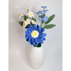 gehäkelter Blumenstrauß Dahlie | Freunde Geschenkidee Kollegen | besonderes Geschenk | Wohndekoration