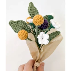 gehäkelter Mini Blumenstrauß | Freundin Geschenkidee Kollegen | Muttertagsgeschenk | Häkeldeko