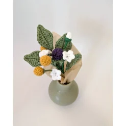 gehäkelter Mini Blumenstrauß | Freundin Geschenkidee Kollegen | Muttertagsgeschenk | Häkeldeko