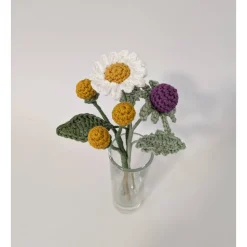 gehäkelter Mini Blumenstrauß | kleines Dankeschön | Bürodeko | kleines Geburtstagsgeschenk