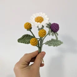 gehäkelter Mini Blumenstrauß | kleines Dankeschön | Bürodeko | kleines Geburtstagsgeschenk