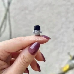 Gehäkelter Mini Pinguin (microcrochet)