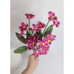 gehäkelter VergissMeinNicht-Blumenstrauß | kunstvolle Blumendeko | Freunde Geschenkidee Hochzeitstag | Geburtstag