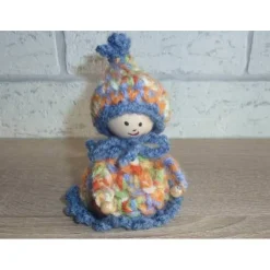 gehäkelter Wichtel - bunt (9 cm x 6 cm)