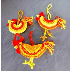 Gehäkeltes Huhn 3 lustige Hühner im Set Osterdeko Frühlingsdeko