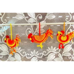 Gehäkeltes Huhn 3 lustige Hühner im Set Osterdeko Frühlingsdeko