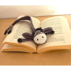 Gehäkeltes Lesezeichen Esel gehäkelt 28 cm lang
