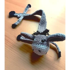 Gehäkeltes Lesezeichen Esel gehäkelt 28 cm lang