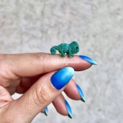 Gehäkeltes Mini Chamäleon (microcrochet)