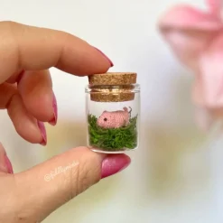 Gehäkeltes Mini Glücksschwein (microcrochet)