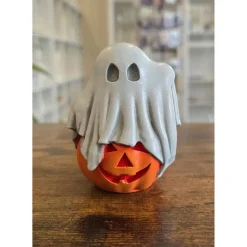 Geist mit Kürbis - Halloween Dekoration - Figur -