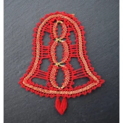 geklöppelte Glocke 1 rot-gold