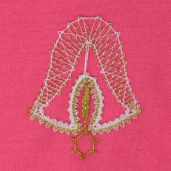 geklöppelte Glocke 2 weiß-gold