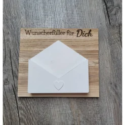 Geldgeschenk | Briefumschlag | Gutschein Verpackung | Gutscheinbox Wunscherfüller für Dich | personalisierbar