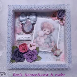 Geldgeschenk * Geburt * Babyparty * Taufe * Deko zur Taufe/Geburt/Babyparty * 3D-Shadowbox *