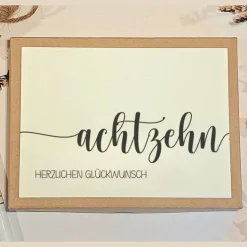 Geldgeschenk 18. Geburtstag – Personalisierte Geschenkbox mit Karte & Baumwollsäckchen