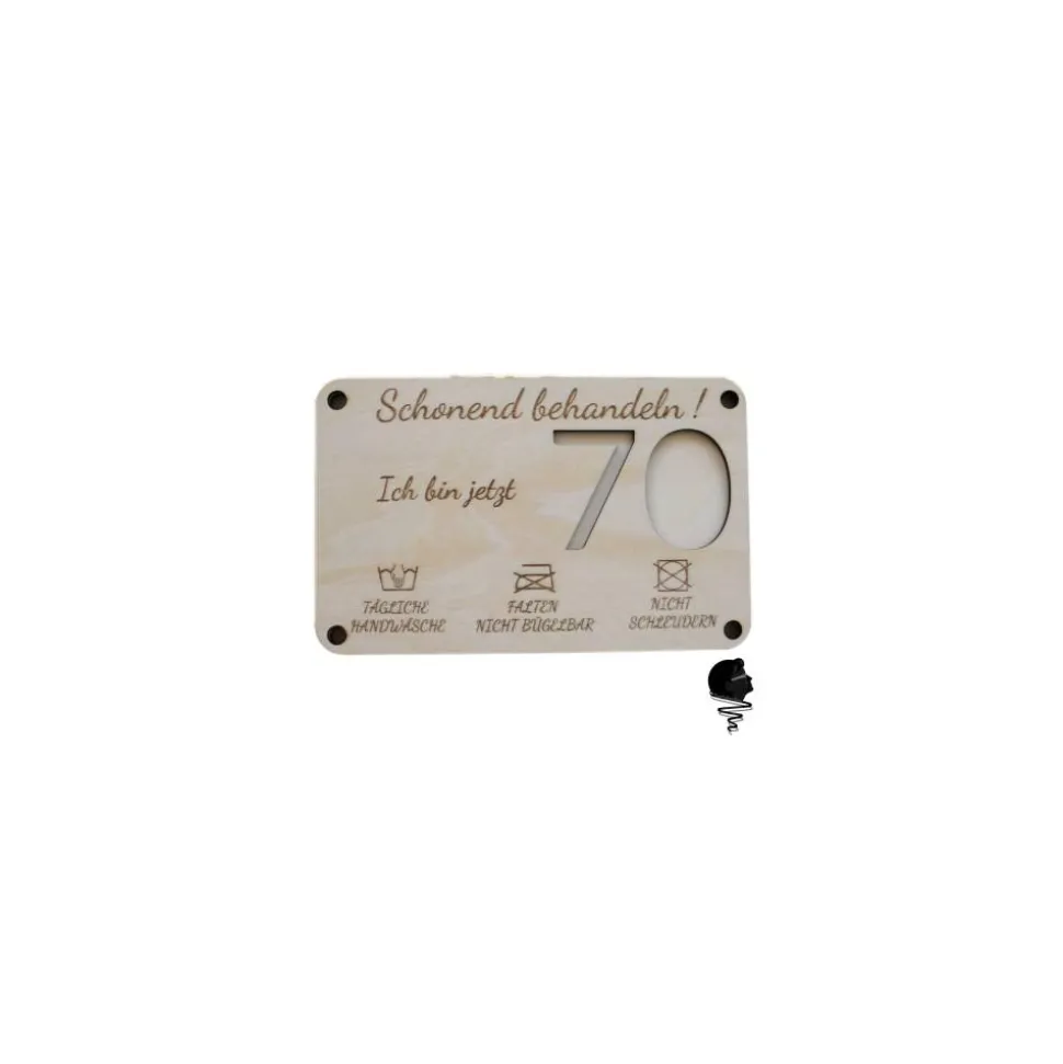 Geldgeschenk 70. Geburtstag / Geburtstagskarte / Geschenkverpackung