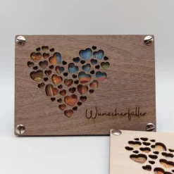 Geldgeschenk | Geschenkkarte aus Holz | Wunscherfüller | Herz | Geldgeschenk Verpackung | Geschenkverpackung |