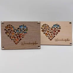 Geldgeschenk | Geschenkkarte aus Holz | Wunscherfüller | Herz | Geldgeschenk Verpackung | Geschenkverpackung |