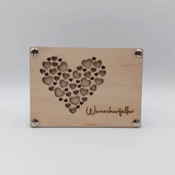 Geldgeschenk | Geschenkkarte aus Holz | Wunscherfüller | Herz | Geldgeschenk Verpackung | Geschenkverpackung |