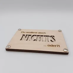 Geldgeschenk | Geschenkkarte aus Holz | NICHTS | Herz | Geldgeschenk Verpackung | Geschenkverpackung | Kleinigkeit