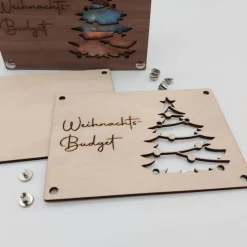 Geldgeschenk | Geschenkkarte aus Holz | Weihnachts-Budget | Tannenbaum | Geldgeschenk Verpackung | Geschenkverpackung |
