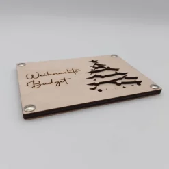 Geldgeschenk | Geschenkkarte aus Holz | Weihnachts-Budget | Tannenbaum | Geldgeschenk Verpackung | Geschenkverpackung |
