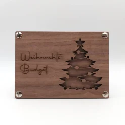 Geldgeschenk | Geschenkkarte aus Holz | Weihnachts-Budget | Tannenbaum | Geldgeschenk Verpackung | Geschenkverpackung |
