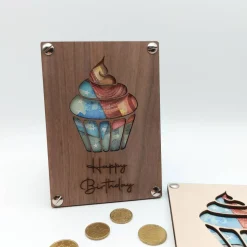 Geldgeschenk | Geschenkkarte aus Holz | Happy Birthday | Geburtstag | Geldgeschenk Verpackung | Geschenkverpackung