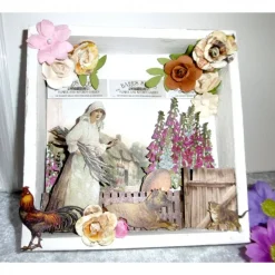GELDGESCHENK * Nostalgische Shadowbox * Shabby Chic * Gartenparty * Hauseinweihung * Landparty * Deko *