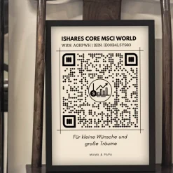 Geldgeschenk Aktie ETF Kryptowährung | Personalisiertes QrCode Bild