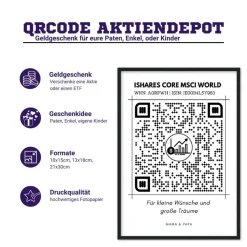 Geldgeschenk Aktie ETF Kryptowährung | Personalisiertes QrCode Bild